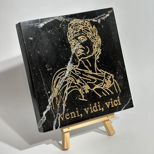 Stone Engraved Julius Caesar Veni, Vidi, Vici