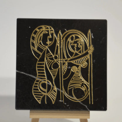 Stone Engraved Artpiece Pablo Picasso - Girl before a mirror