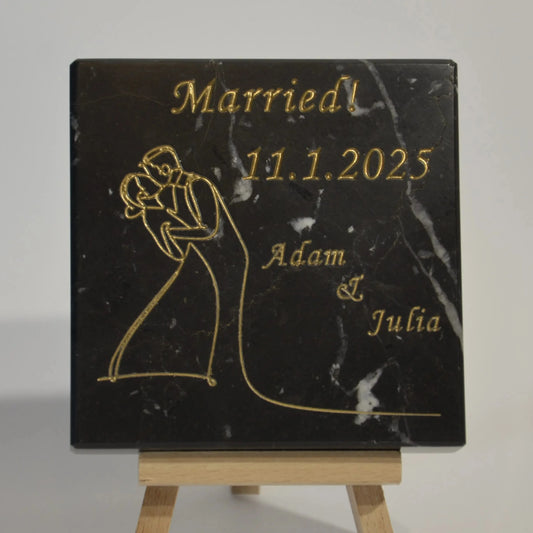 Personalized Married Engraved Wedding Stone Engraving