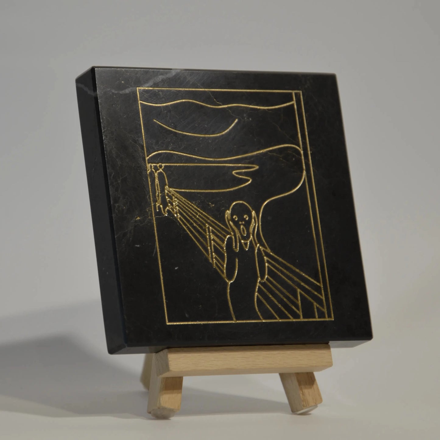 Stone Engraved Artpiece Edvard Munch- The scream