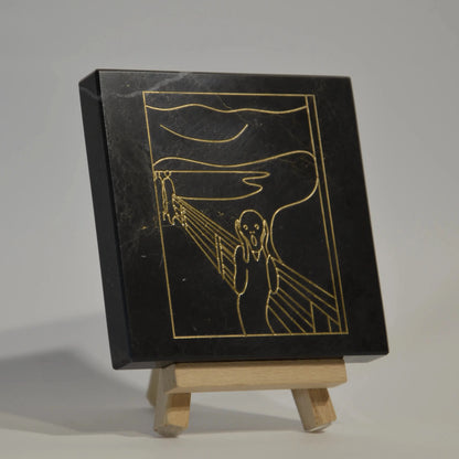 Stone Engraved Artpiece Edvard Munch- The scream