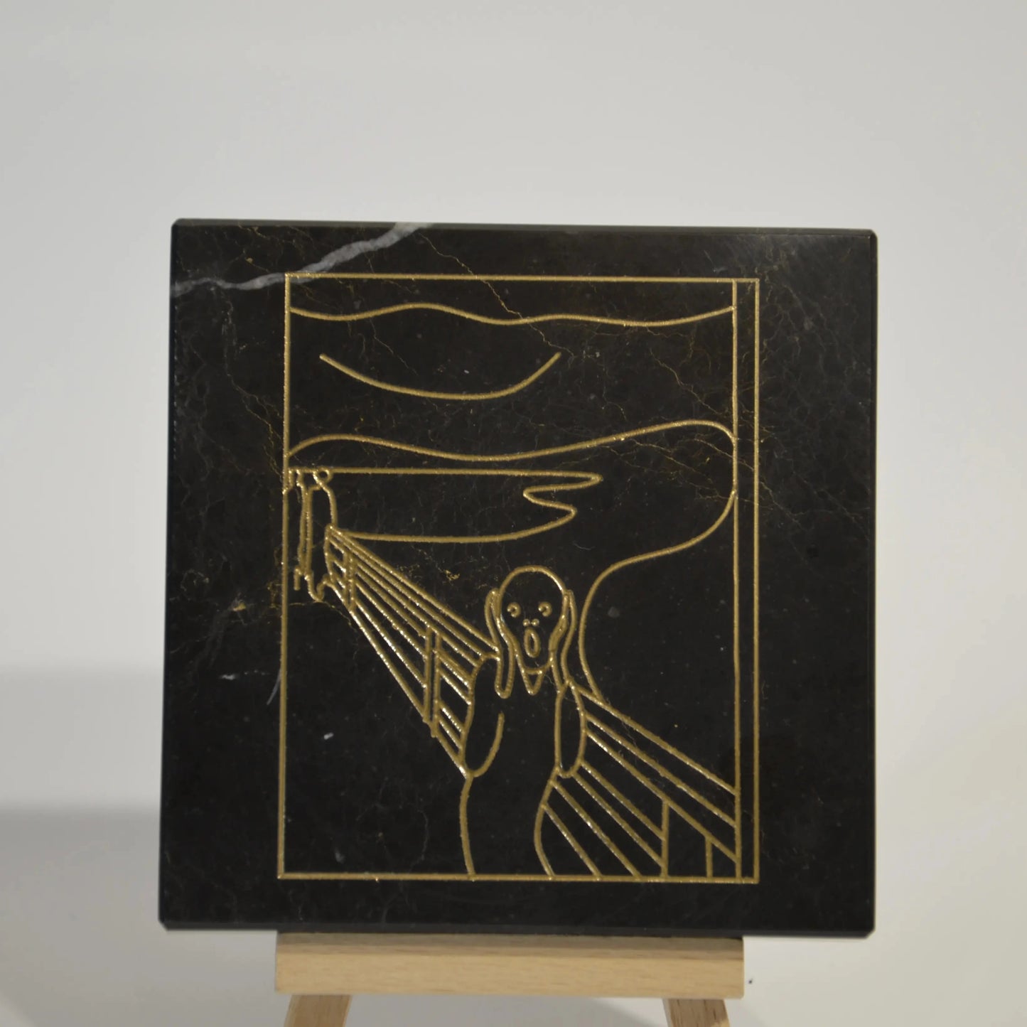 Stone Engraved Artpiece Edvard Munch- The scream
