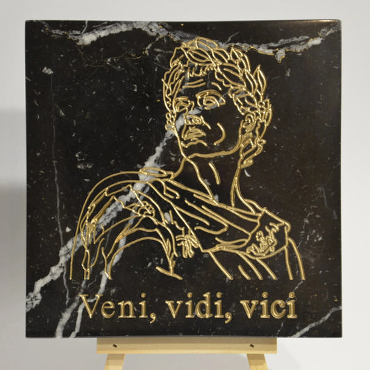 Stone Engraved Julius Caesar Veni, Vidi, Vici